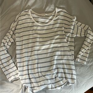 Black and white striped long sleeve shirt